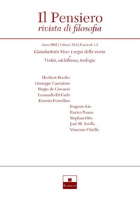 Giambattista Vico: i segni della storia/Verità, nichilismo, teologia (2002/1-2) - Librerie.coop