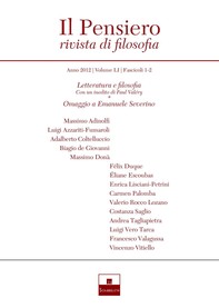 Letteratura e filosofia/Omaggio a Emanuele Severino (2012/1-2) - Librerie.coop