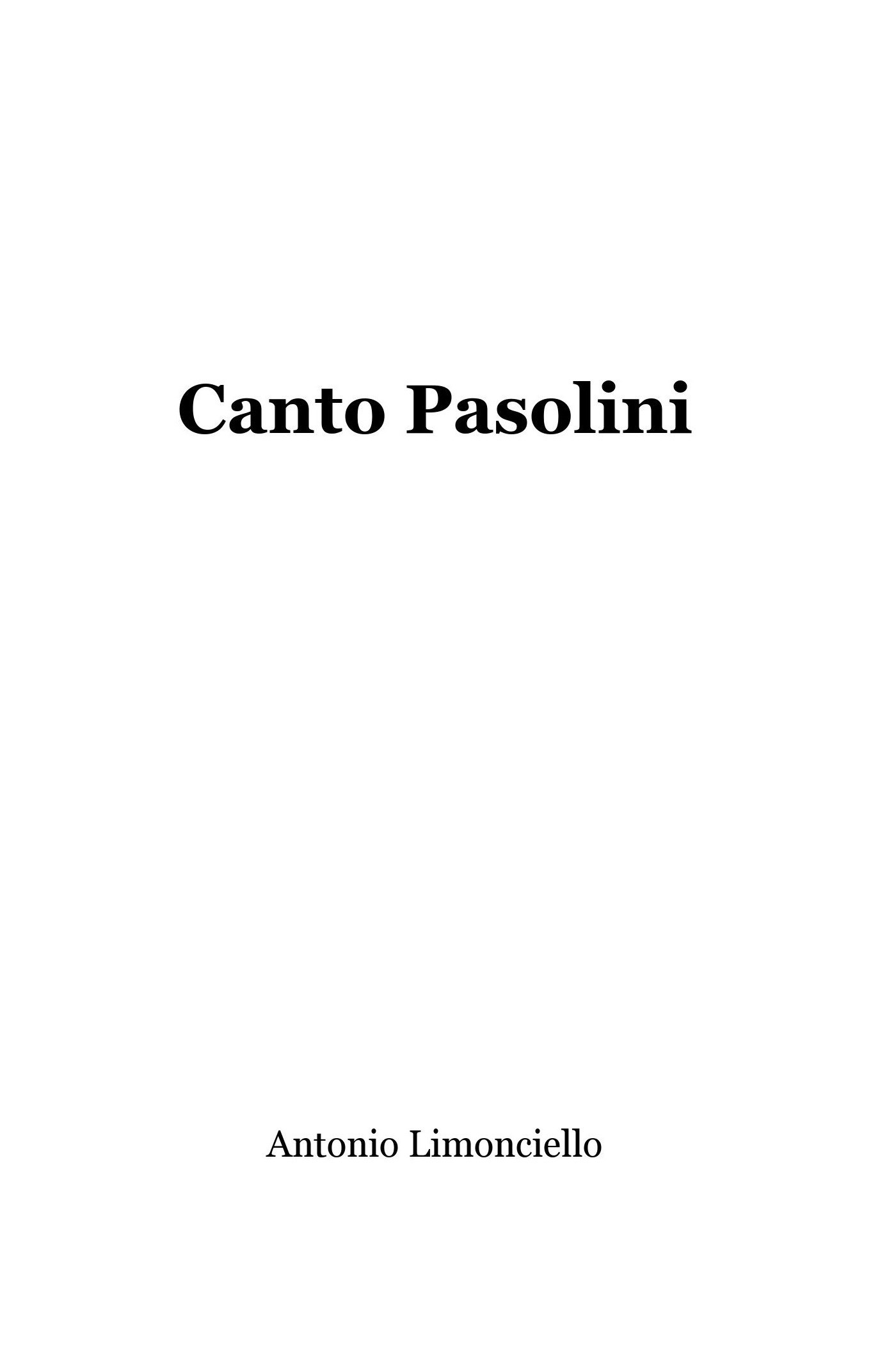 Canto Pasolini - Librerie.coop