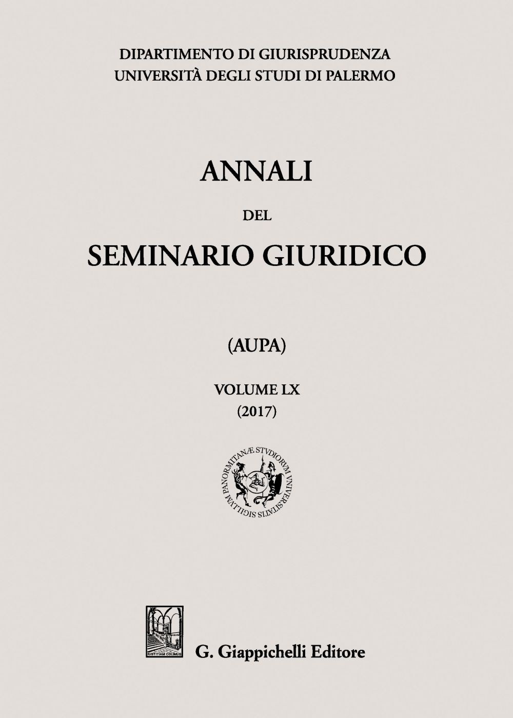 Annali del seminario giuridico dell'Università di Palermo - Librerie.coop
