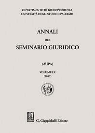 Annali del seminario giuridico dell'Università di Palermo - Librerie.coop