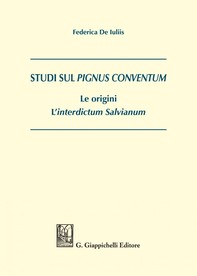 Studi sul pignus conventum - Librerie.coop