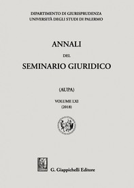 Annali del seminario giuridico dell'Università di Palermo, vol. LXI - e-Book - Librerie.coop