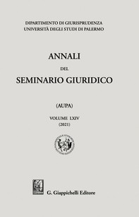 Annali del seminario giuridico dell'Università di Palermo - e-Book - Librerie.coop