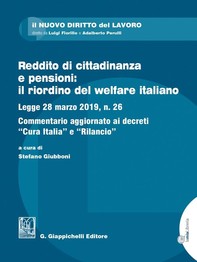 Reddito di cittadinanza e pensioni: il riordino del welfare italiano - Librerie.coop