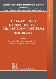 Finanza pubblica e misure tributarie per il patrimonio culturale - Librerie.coop