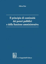 Il principio di continuità dei poteri pubblici e della funzione amministrativa - e-Book - Librerie.coop