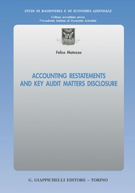 Accounting Restatements and Key Audit Matters disclosure - e-Book - Librerie.coop
