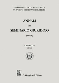 Annali del seminario giuridico dell'Università di Palermo - e-Book - Librerie.coop