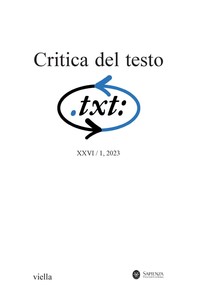 Critica del testo. XXVI / 1, 2023 - Librerie.coop