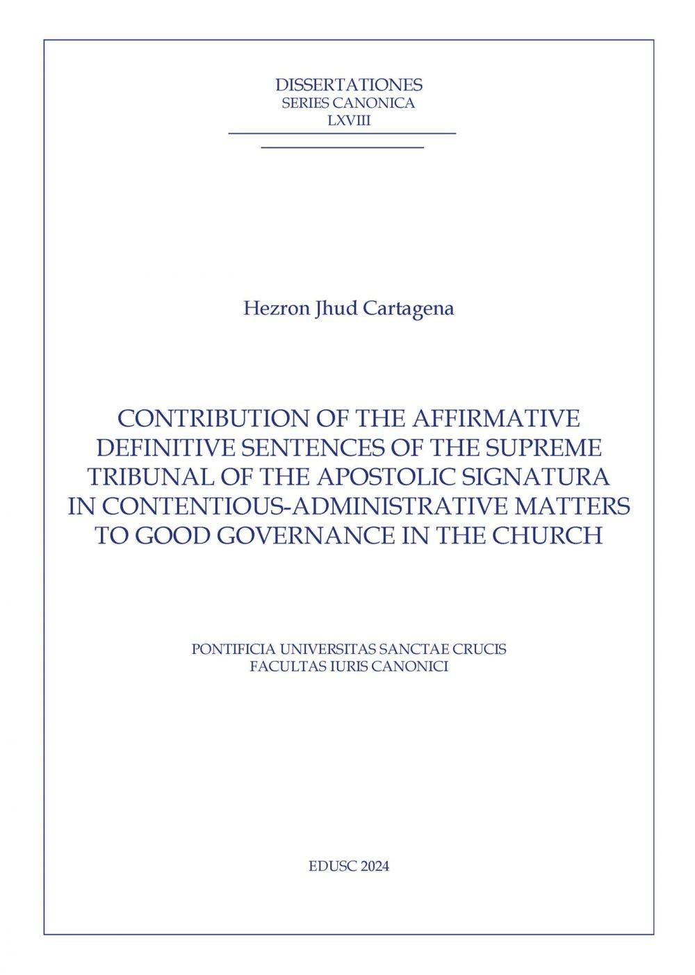 Contribution of the Affirmative Definitive Sentences of the Supreme Tribunal of the Apostolic Signatura - Librerie.coop