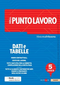 Il Punto Lavoro 5/2023 - Dati e tabelle - Librerie.coop