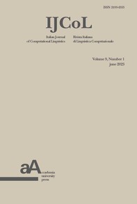 IJCoL - Italian Journal of Computational Linguistics vol. 9, n.1 june 2023 - Librerie.coop