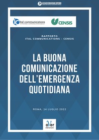 Rapporto Ital Communications-Censis - La buona comunicazione dell’emergenza quotidiana - Librerie.coop